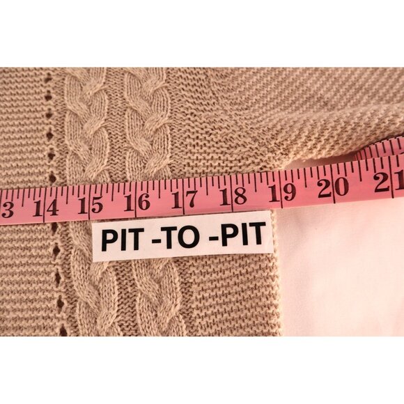 New York & Company Women's Knit Sweater with Zip Front & Cable Detail Size M - Picture 7 of 11